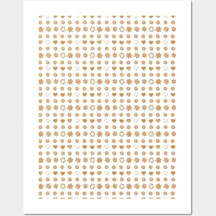 Winter Cookies on white - grid Posters and Art